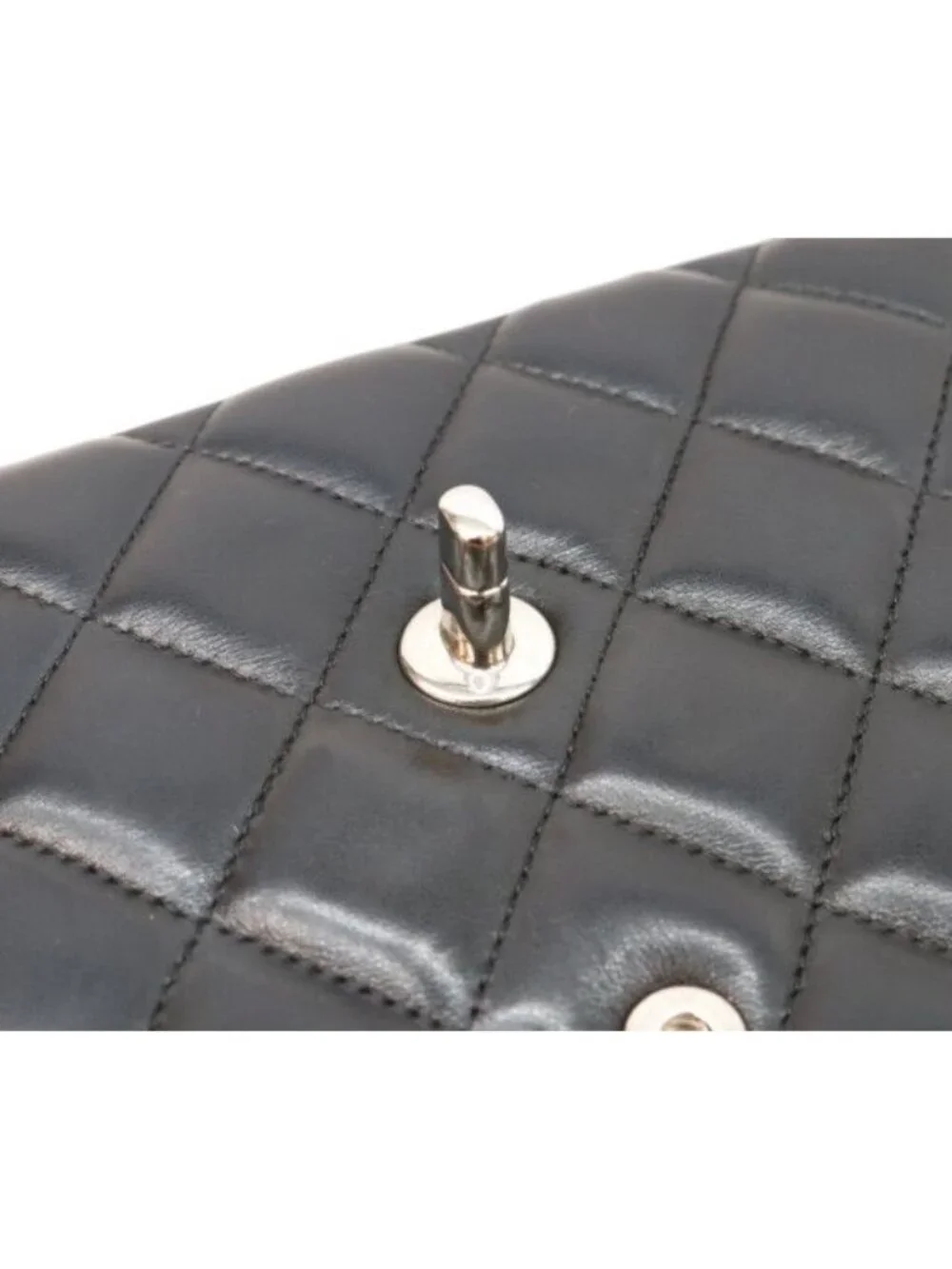 Chanel Black Lamb Silver Double Flap Maxi Quilted 30
